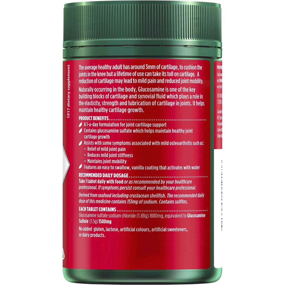 Nature's Own Glucosamine Sulfate 1500 Tablets 120 Pack Woolworths