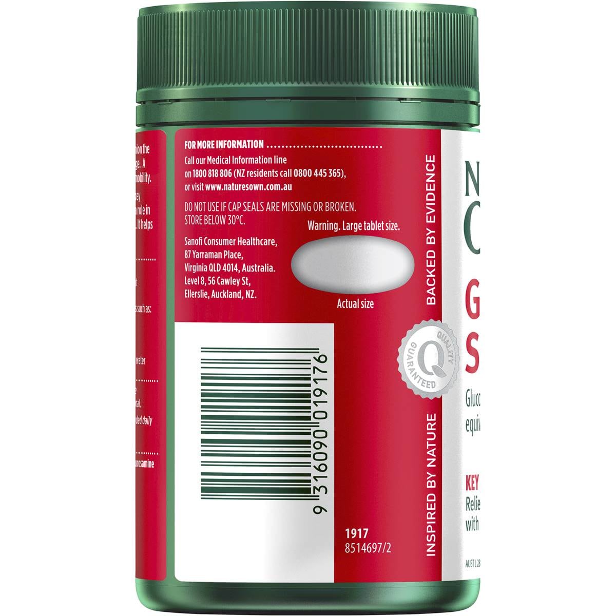 Nature's Own Glucosamine Sulfate 1500 Tablets 120 Pack Woolworths