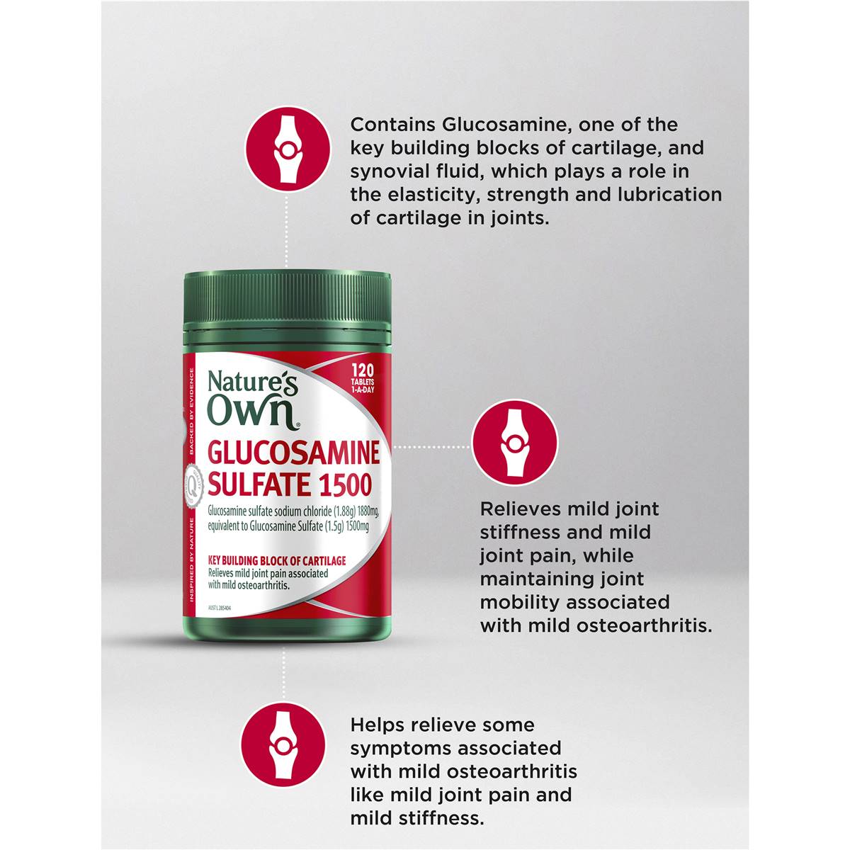 Nature's Own Glucosamine Sulfate 1500 Tablets 120 Pack Woolworths