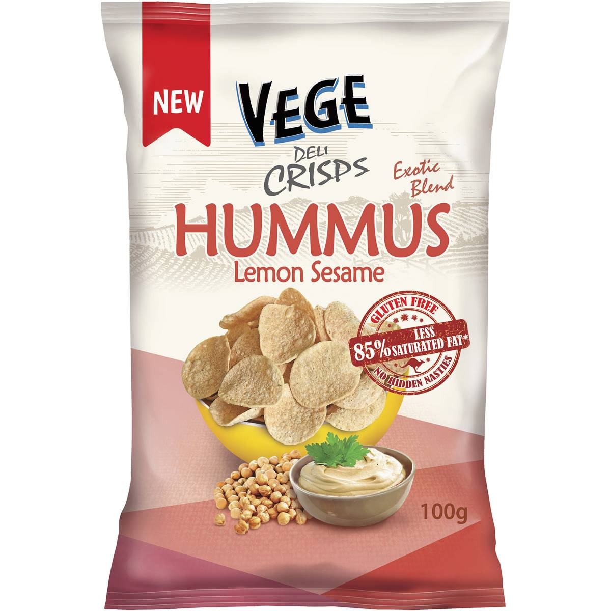 Vege Chips Deli Crisps Hummus 100g Woolworths