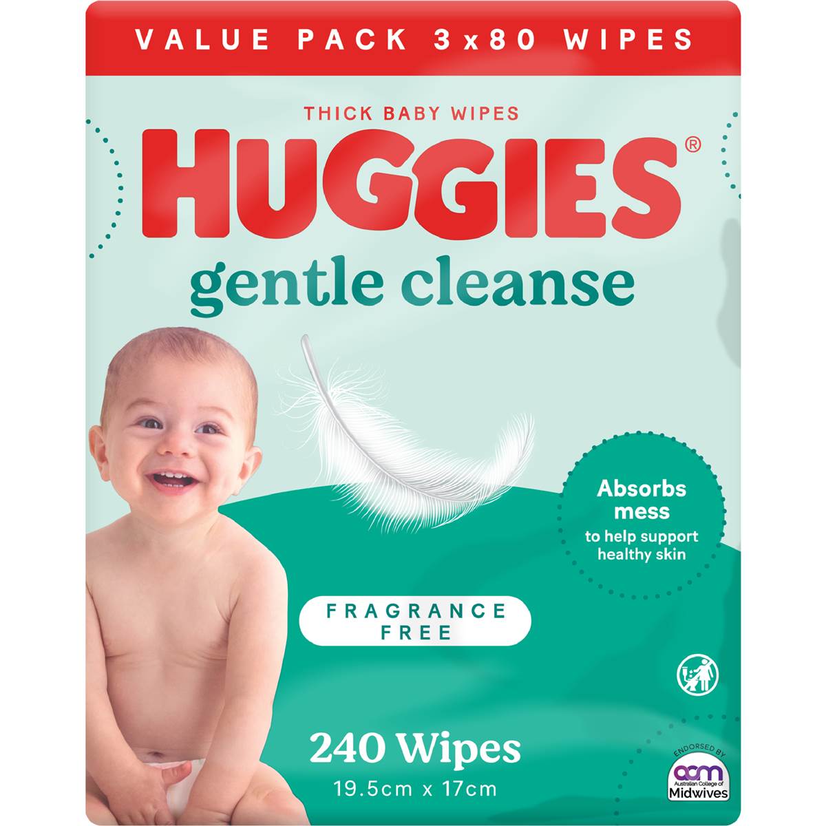 Huggies Thick Baby Wipes Fragrance Free 240 Pack Woolworths