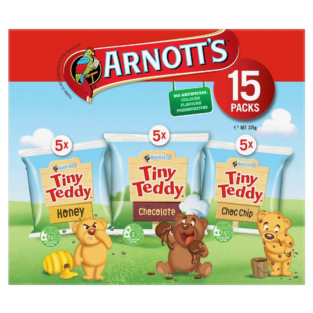 Arnott's Tiny Teddy Variety Multipack Biscuits 15 Pack Woolworths