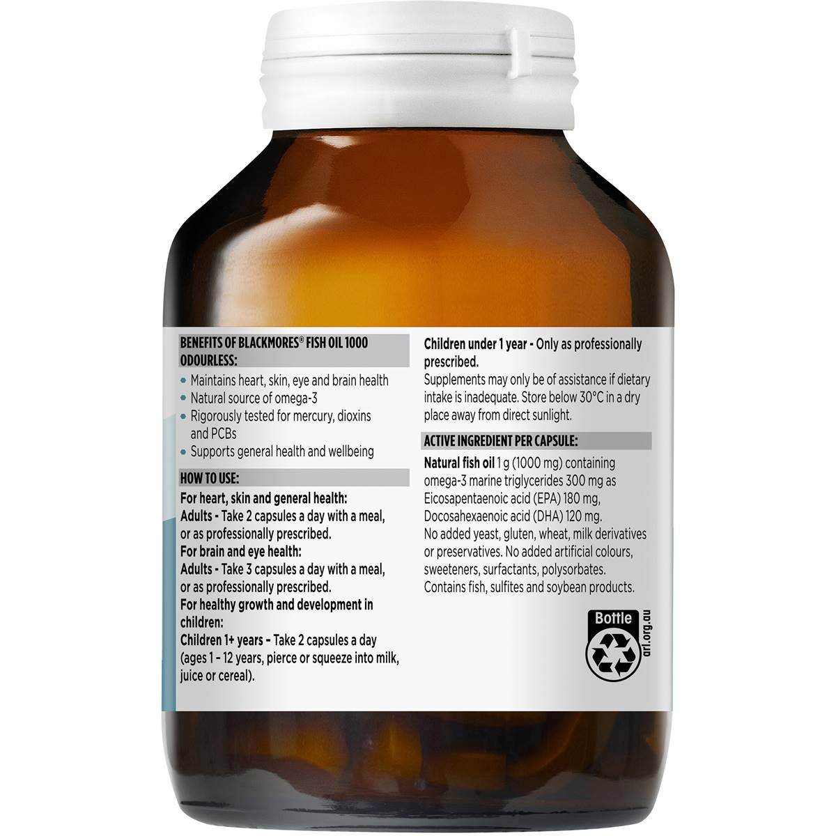 Blackmores Fish Oil 1000 Capsules 100 Pack | Woolworths