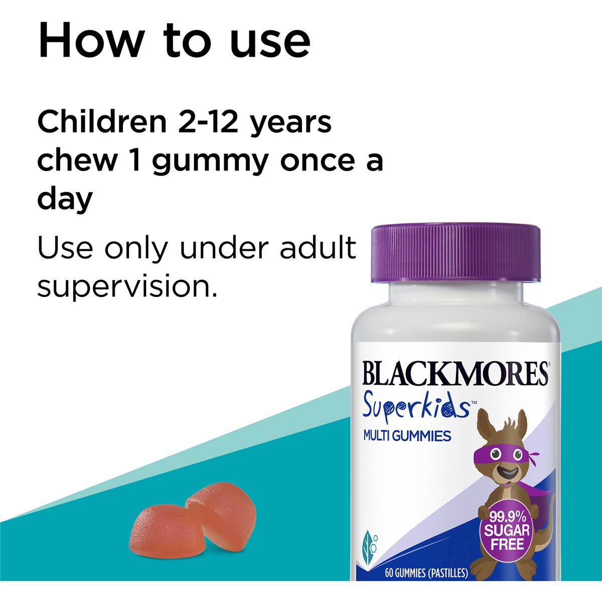 Blackmores Superkids Multivitamin Kids Health Gummies 60 Pack Woolworths
