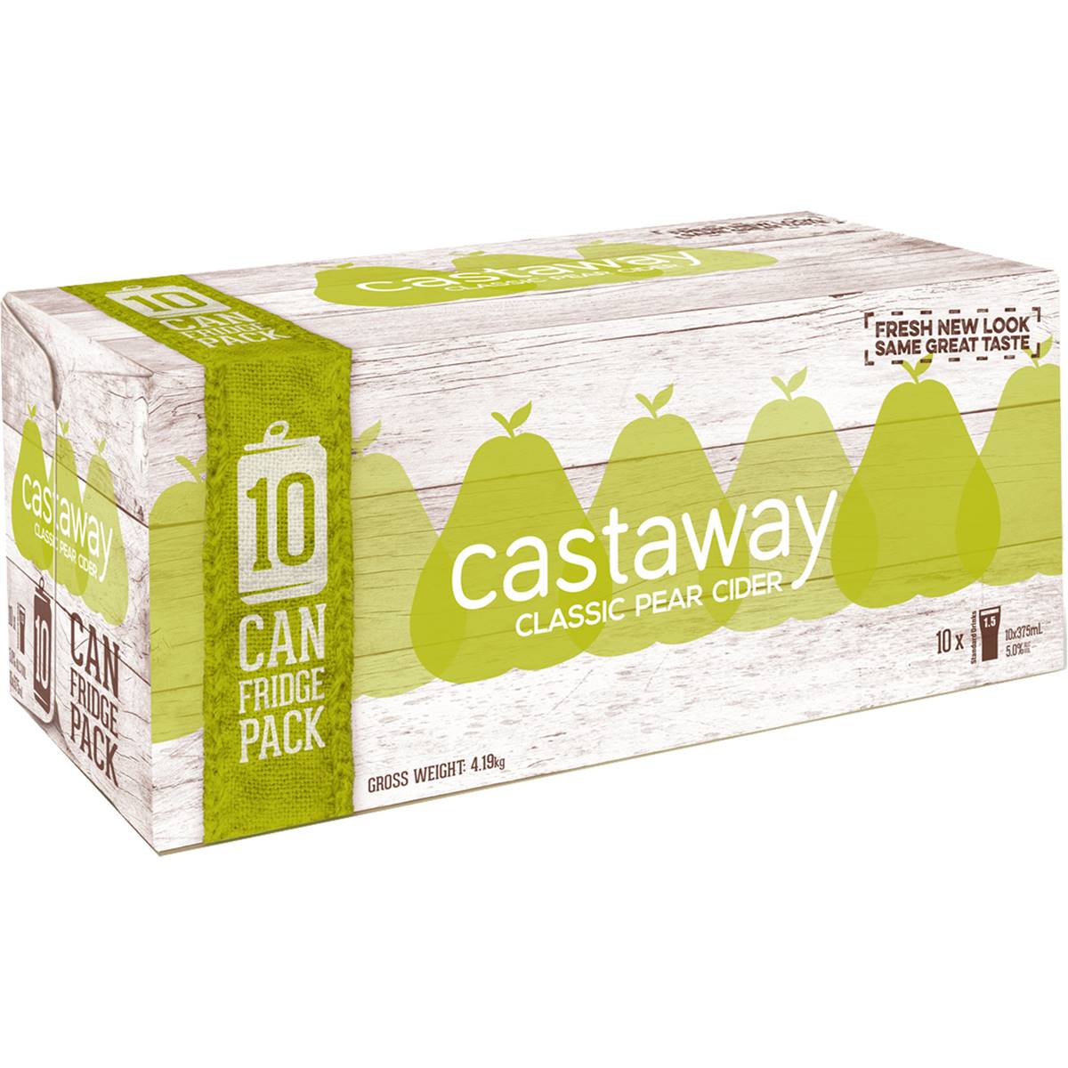 Castaway Pear Cider Cans
