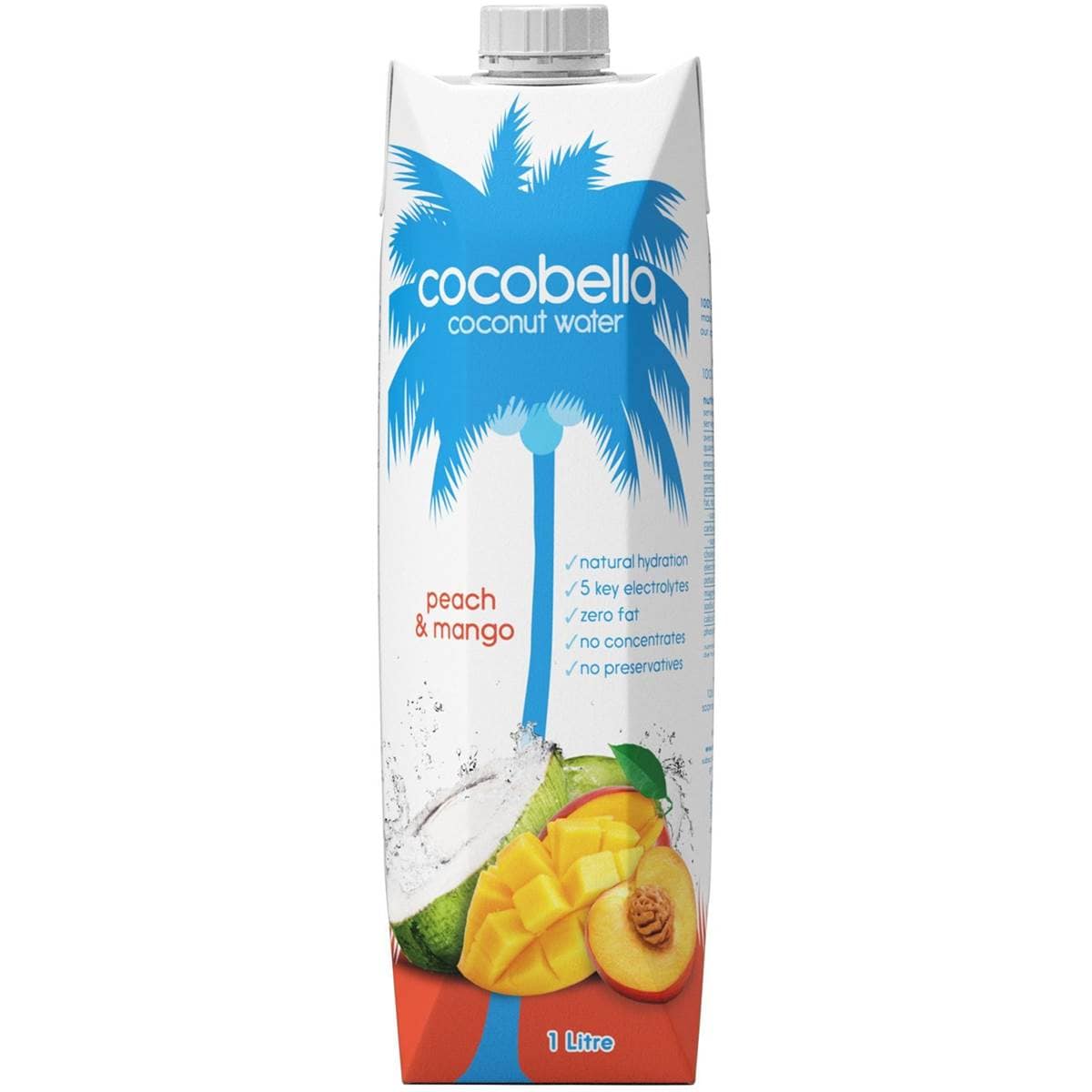 Cocobella Coconut Water Peach/mango 1l Woolworths