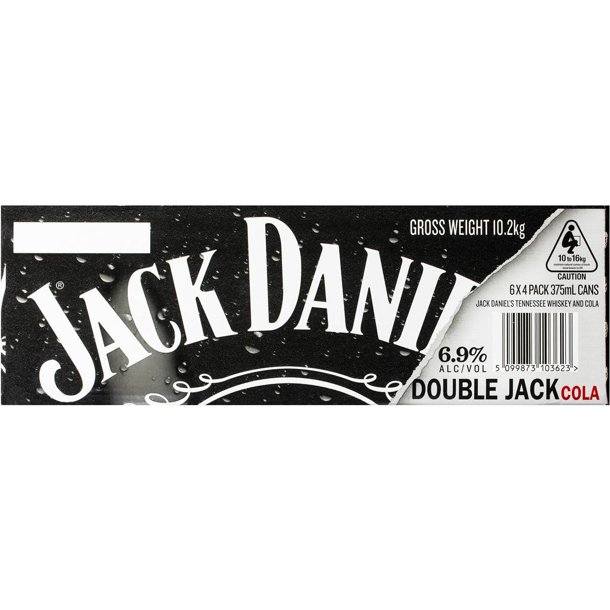 Jack Daniel's Bourbon Double Jack Can 24x375ml | Woolworths