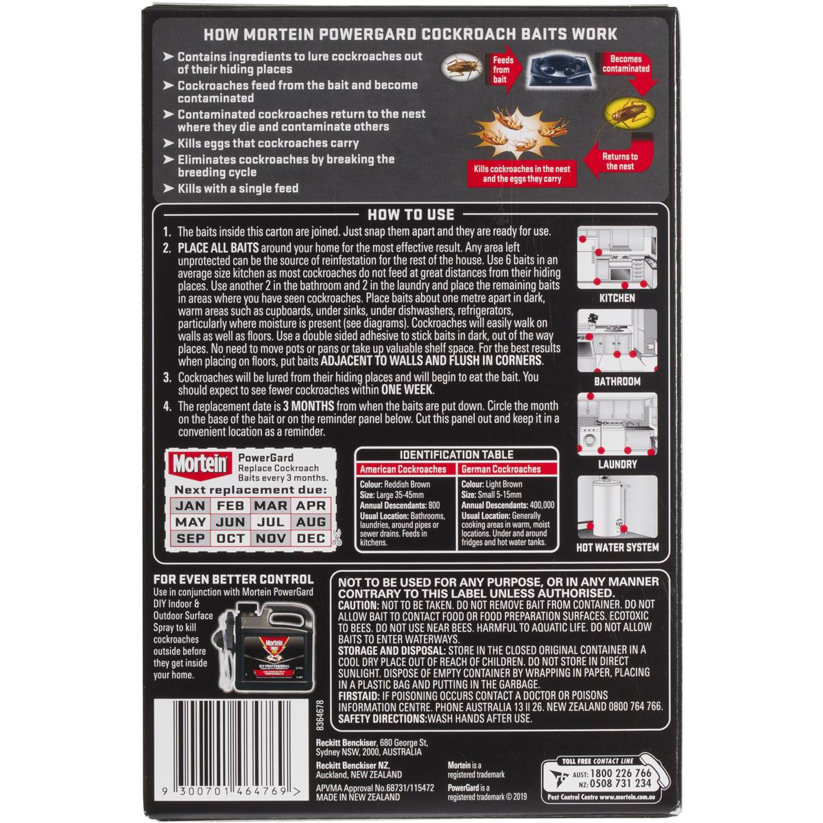 Mortein Powergard Cockroach Baits Cockroach Baits 12 Pack Woolworths