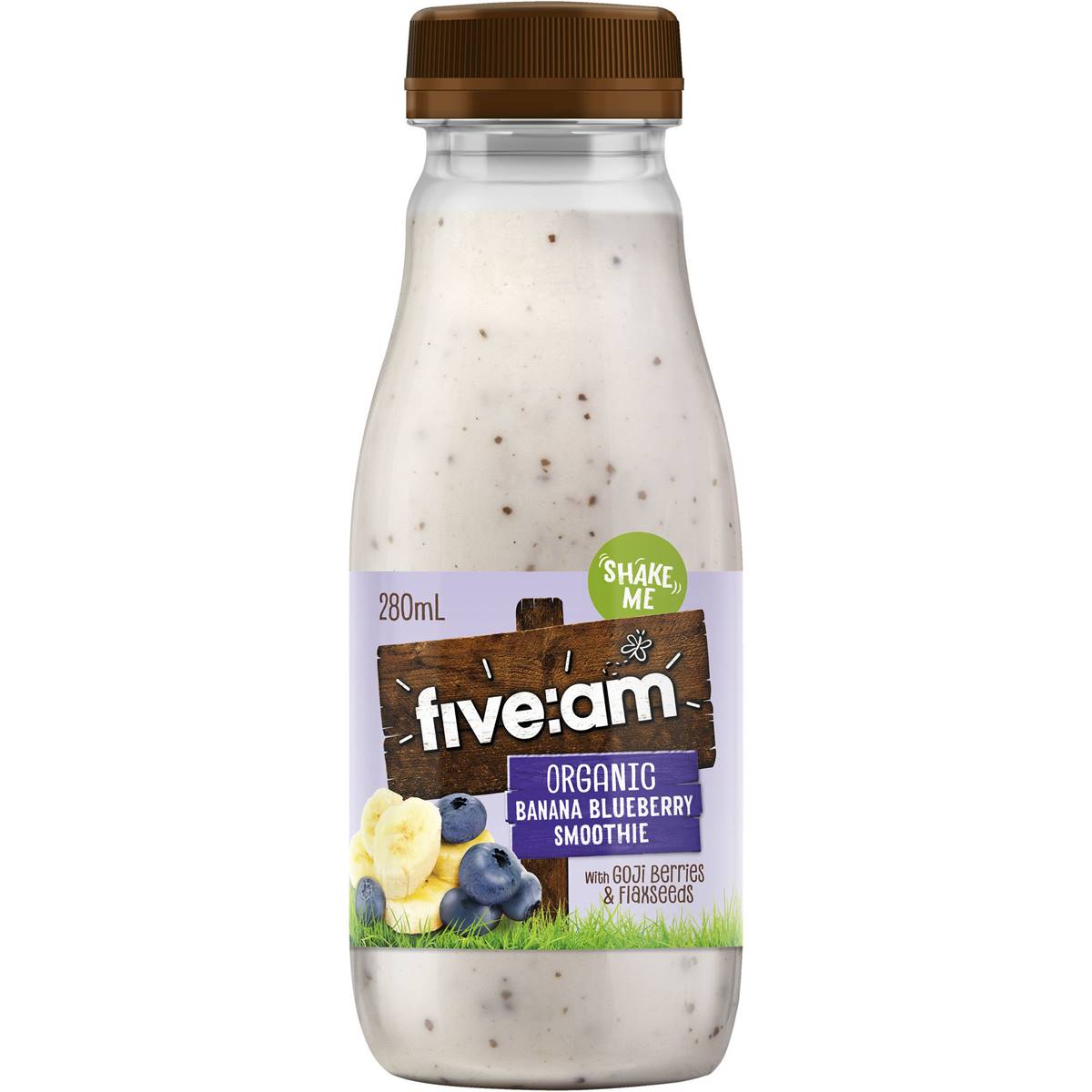 Fiveam Organic Banana Blueberry Bliss Smoothie 280ml Woolworths