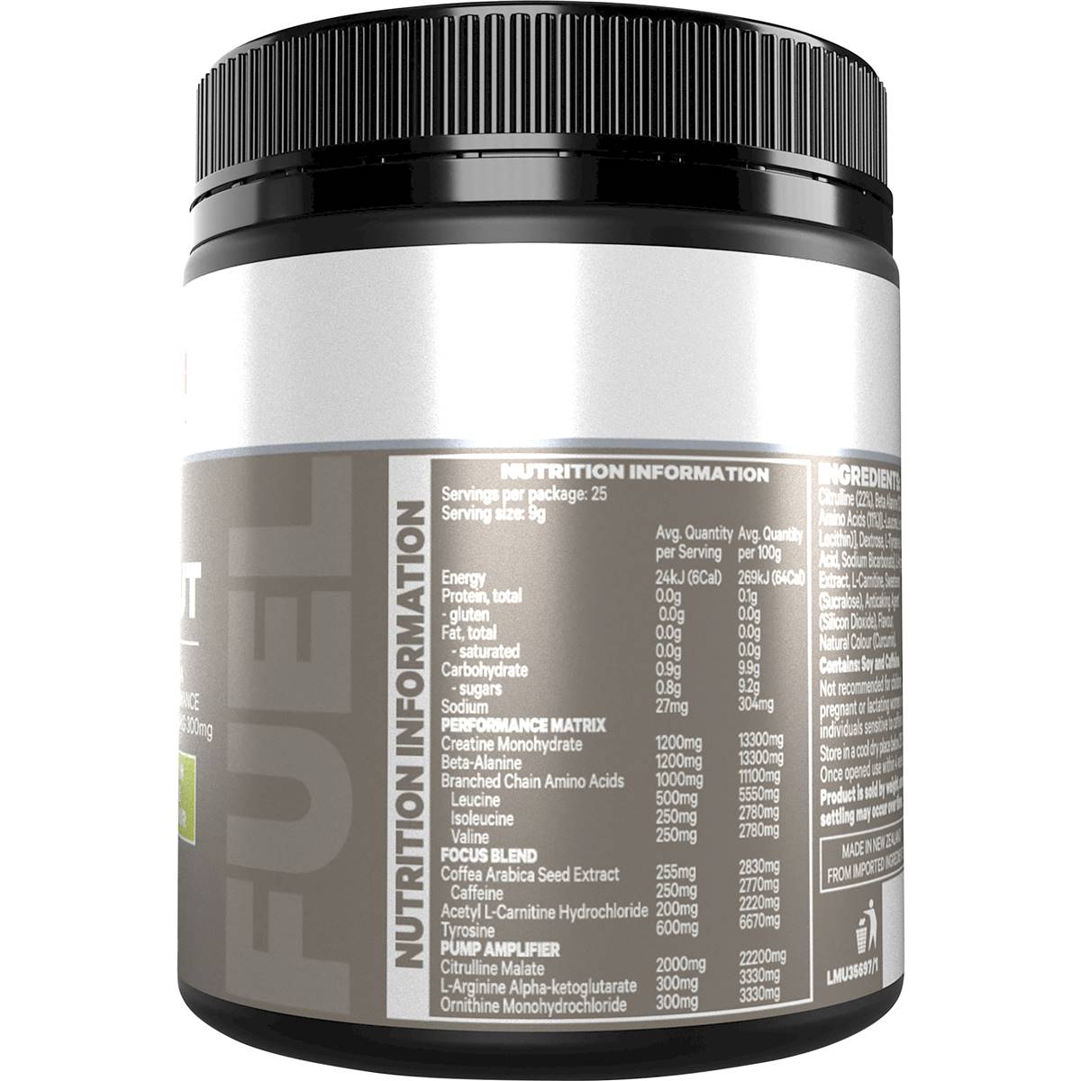 Musashi Pre Workout Lemon Lime 225g Woolworths