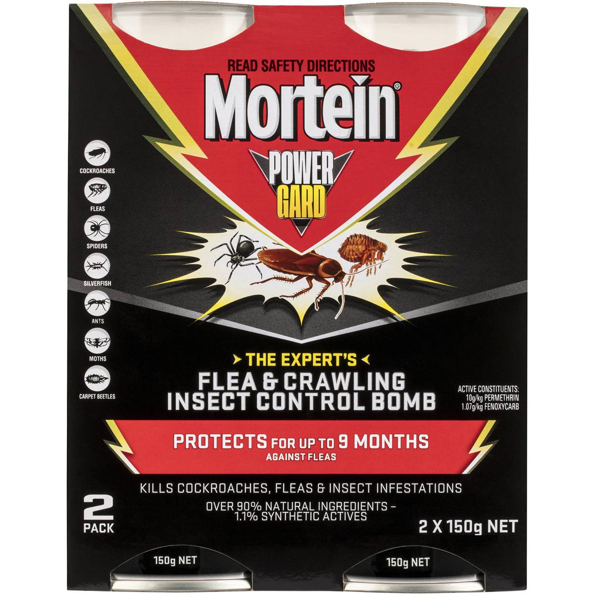 Mortein Powergard Flea & Crawling Insect Control Bomb 150g Woolworths