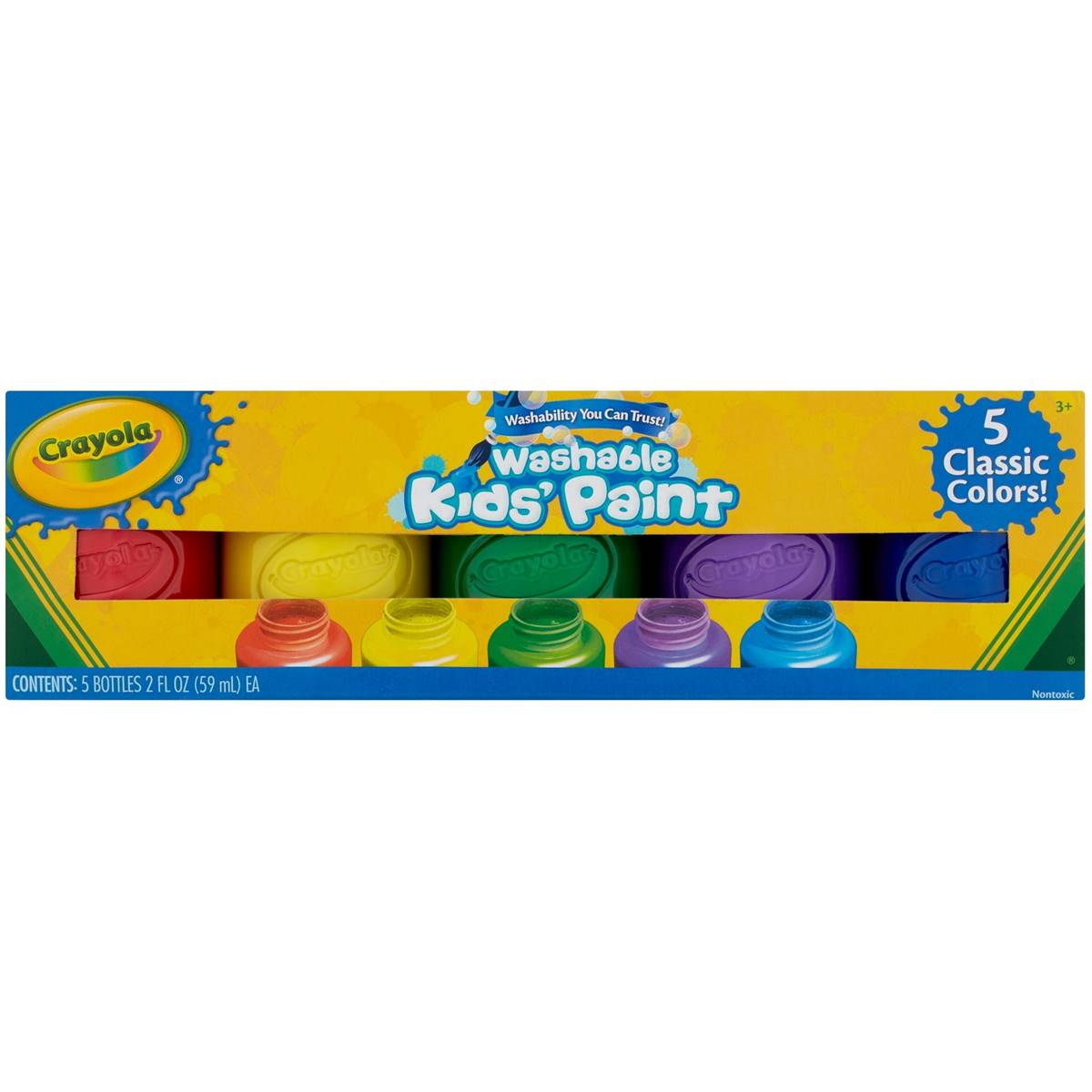 Crayola Washable Kids Paint 5 Pack | Woolworths