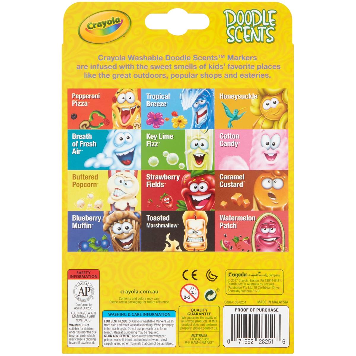 Crayola Doodle Scents Scented Markers 12 Pack Woolworths
