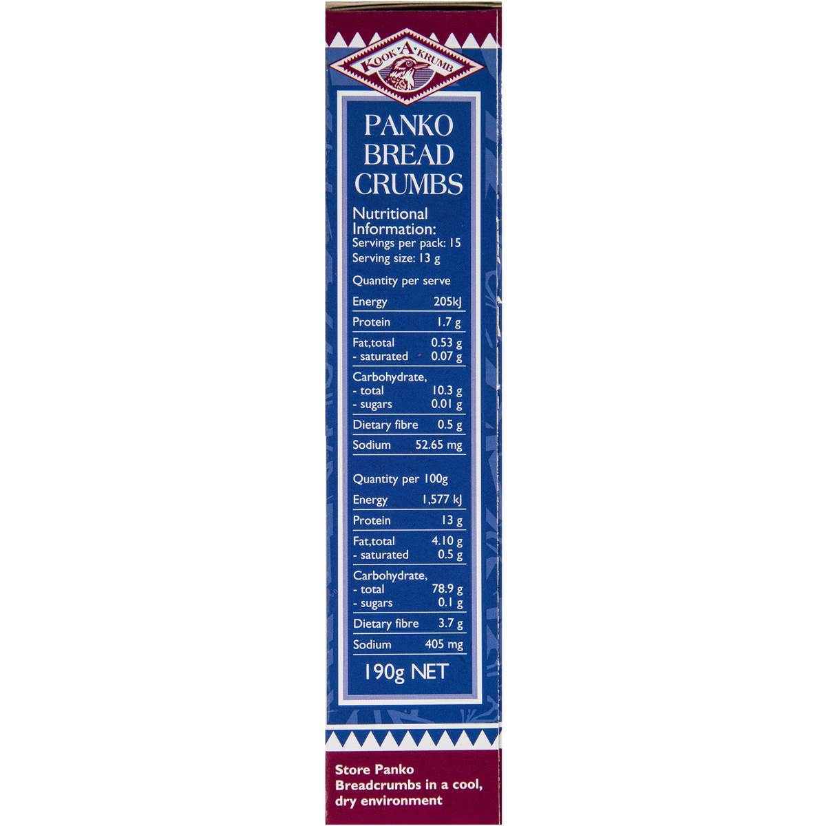 Kook A Krumb Panko Breadcrumbs 190g Woolworths