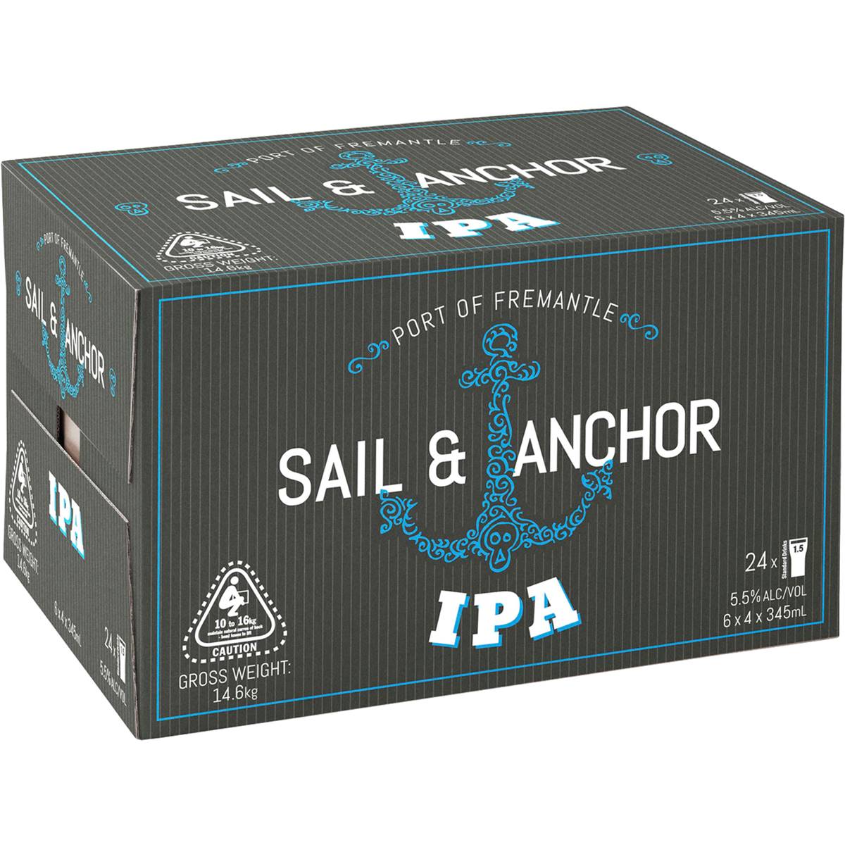 Sail & Anchor Indian Pale Ale Bottles 24x345ml Case Woolworths