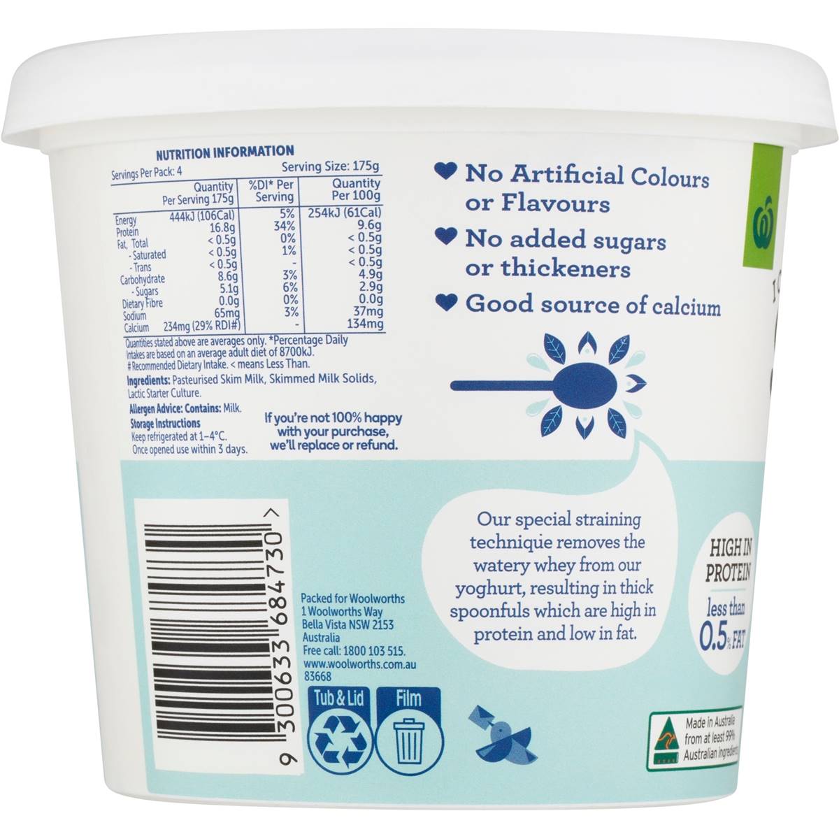 Woolworths Skyr Natural Yoghurt 700g | Woolworths