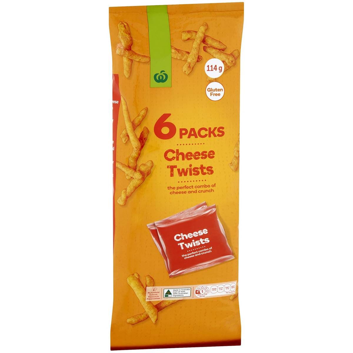 Woolworths Cheese Twists Gluten Free Multipack 6 Pack Woolworths