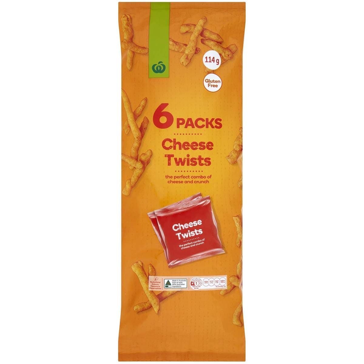Woolworths Cheese Twists Gluten Free Multipack 6 Pack Woolworths
