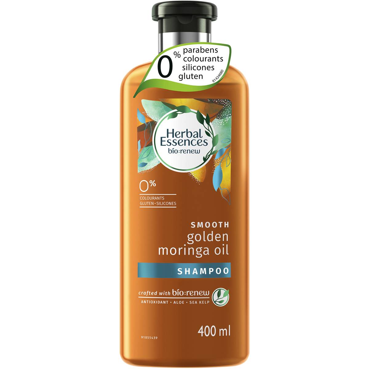 Herbal Essences Biorenew Golden Moringa Oil Smoothing Shampoo 400ml Woolworths 0318