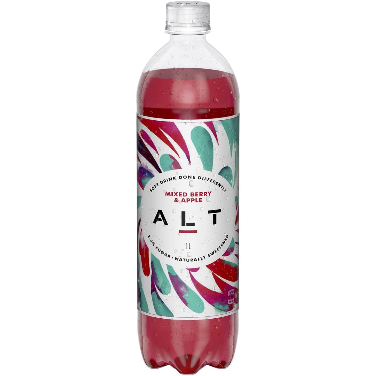 Alt Mixed Berry & Apple Soft Drink Bottle 1l Woolworths