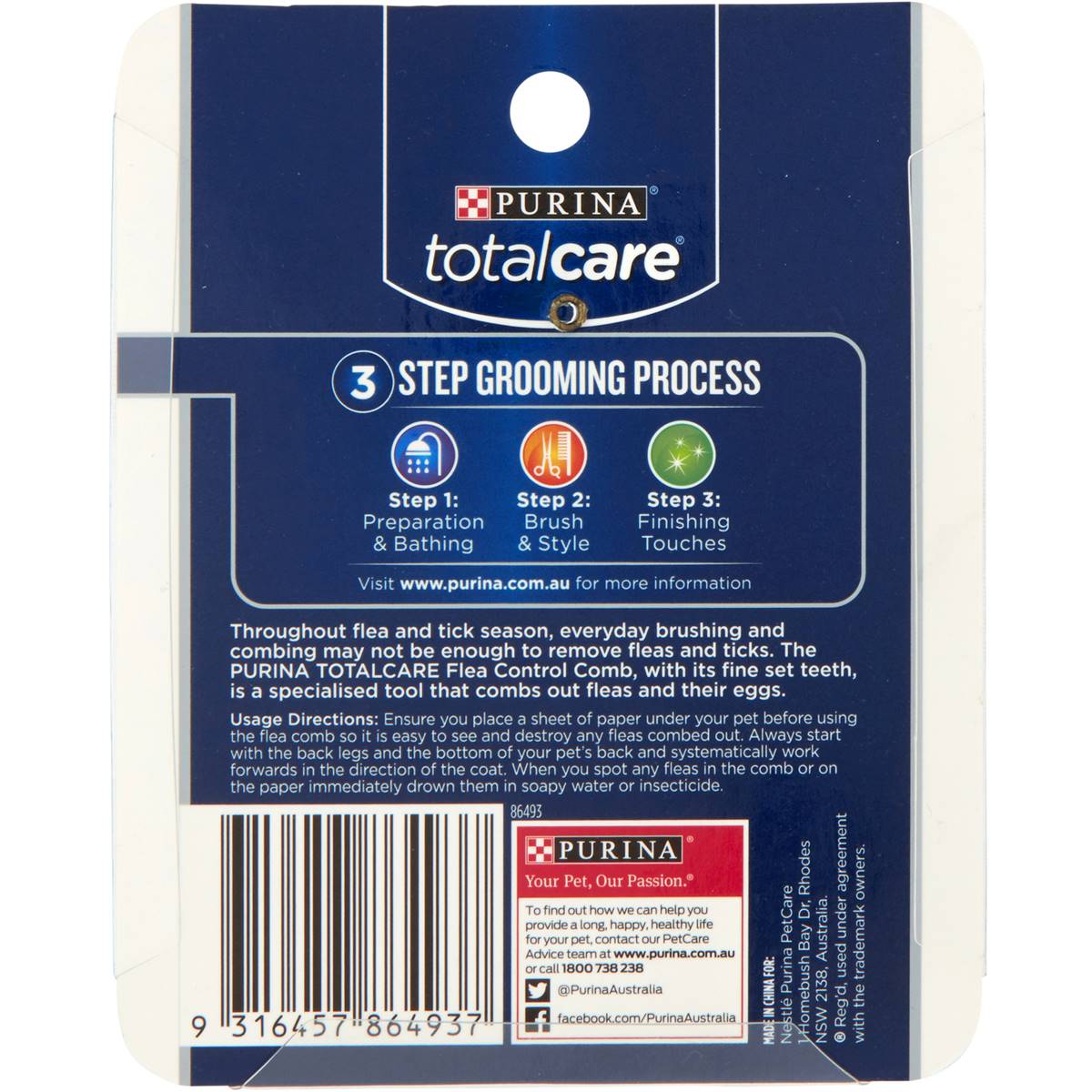 Total Care Flea Control Comb Each Woolworths