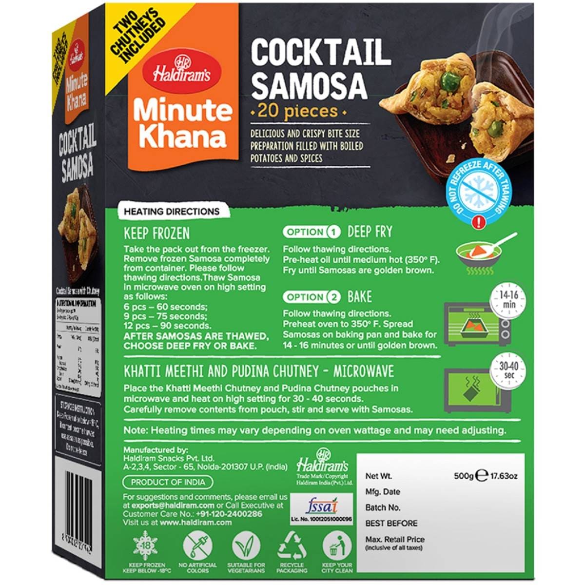 Haldiram's Cocktail Samosa 20 Pack Woolworths