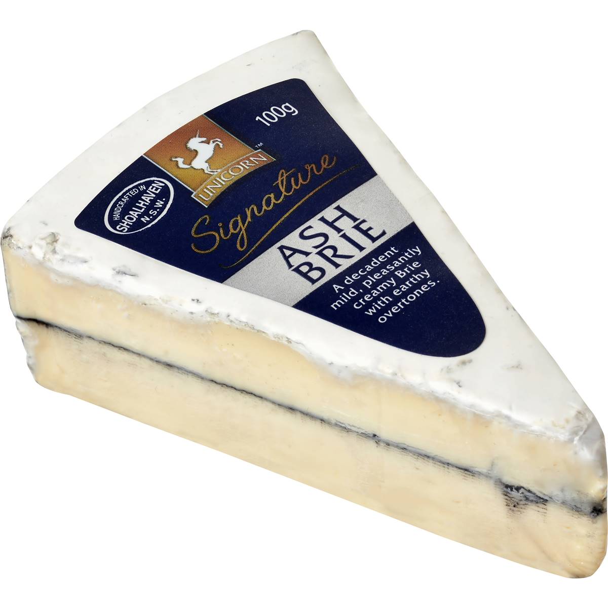 Signature Ash Brie Cheese Wedge 100g Woolworths