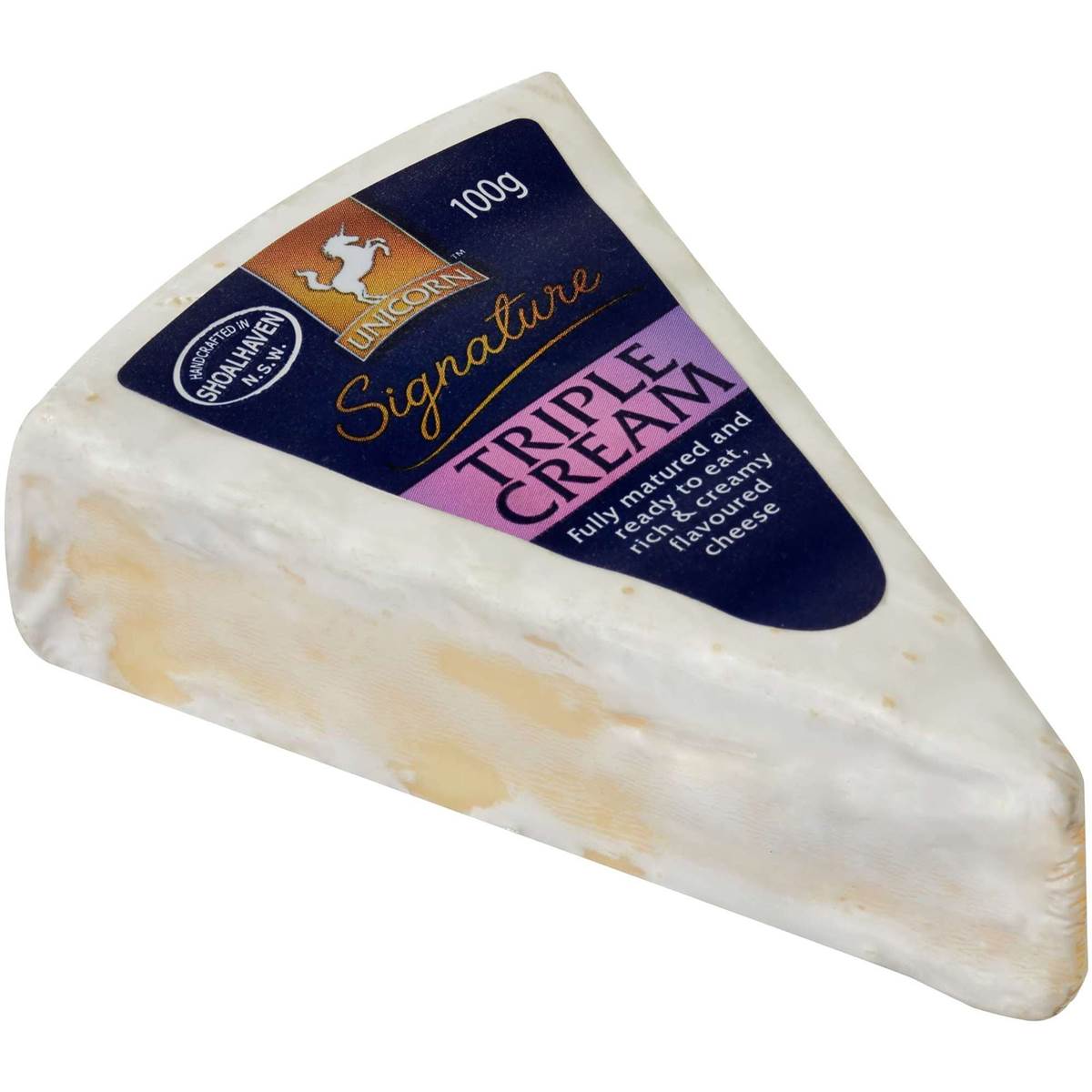 Signature Triple Cream Brie Cheese Wedge 100g Woolworths