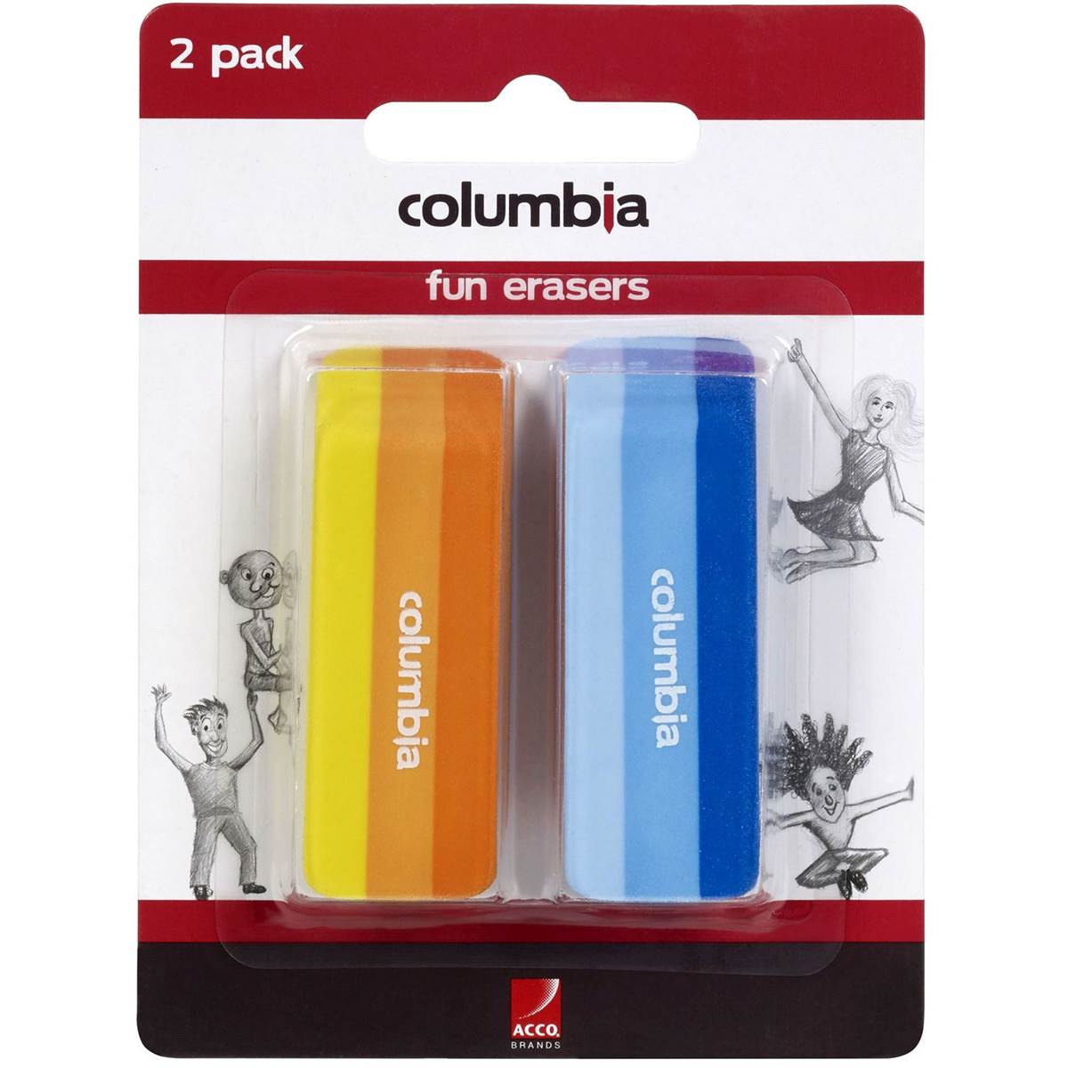Columbia Fun Eraser 2 Pack Woolworths