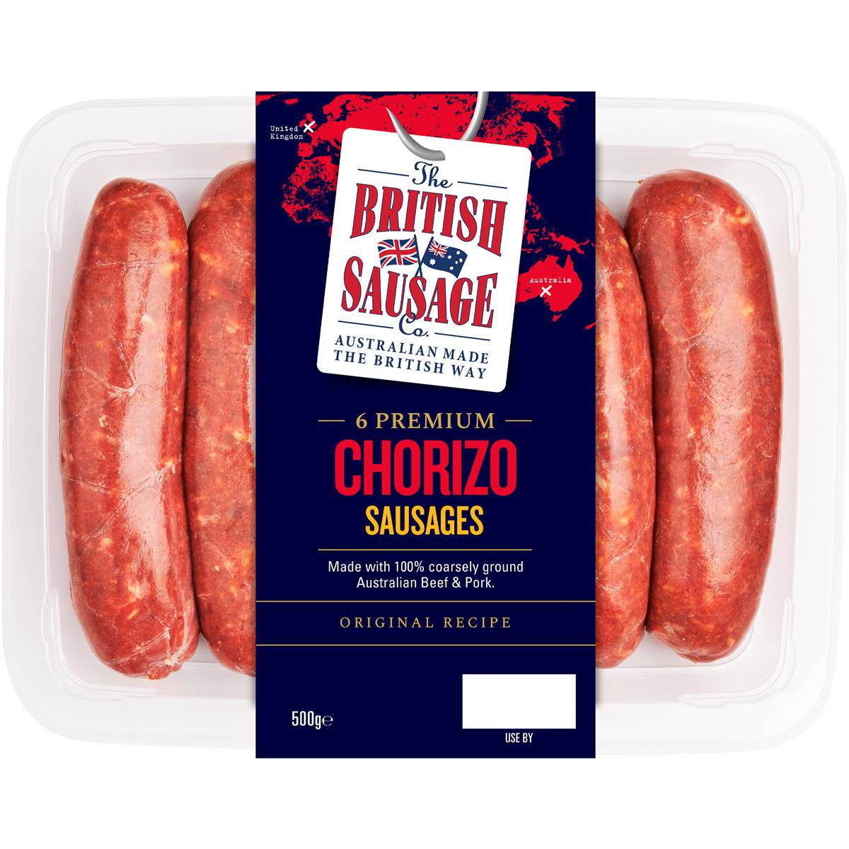 The British Sausage Co Chorizo 6 Pack Woolworths
