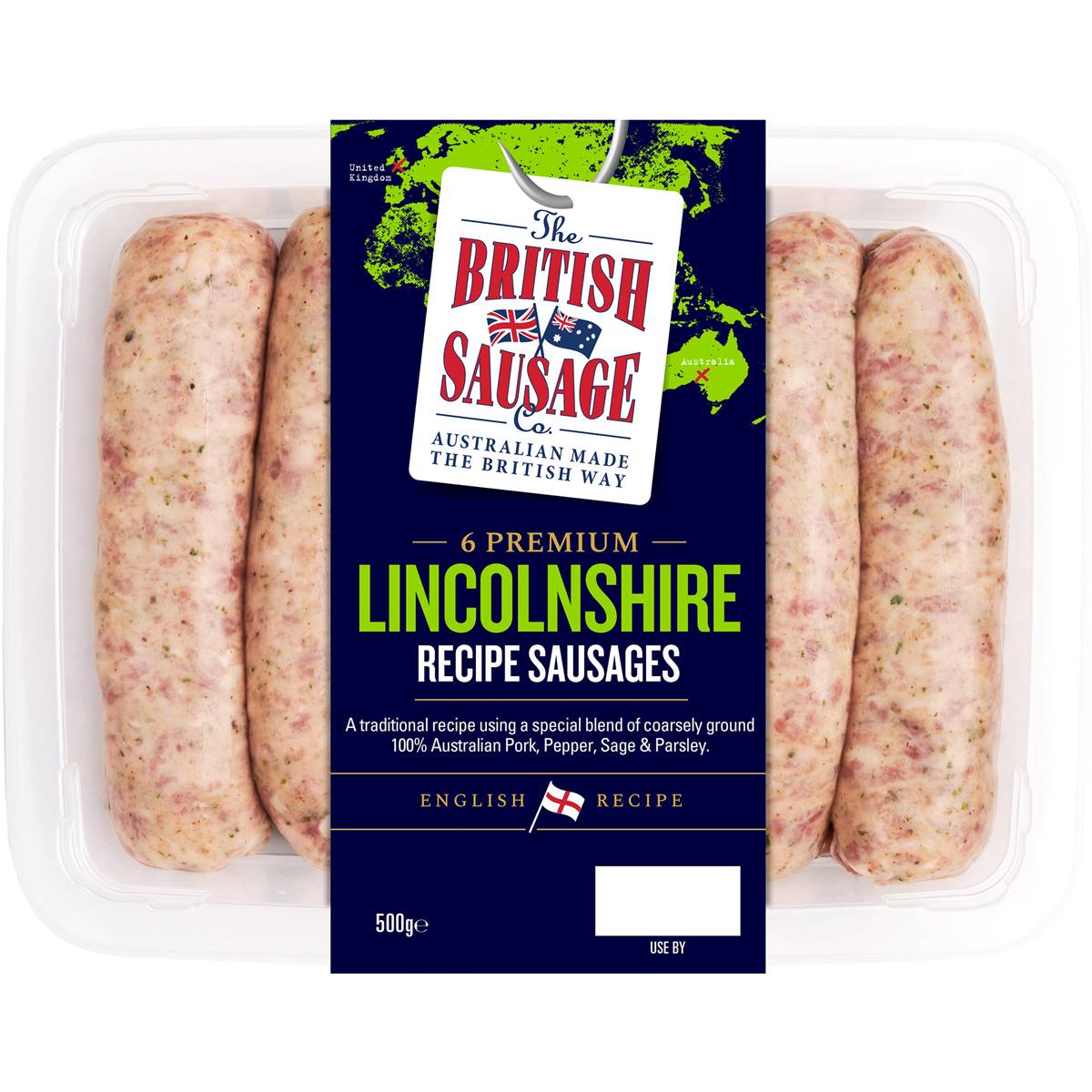 The British Sausage Co Lincolnshire Sausages 6 Pack Woolworths