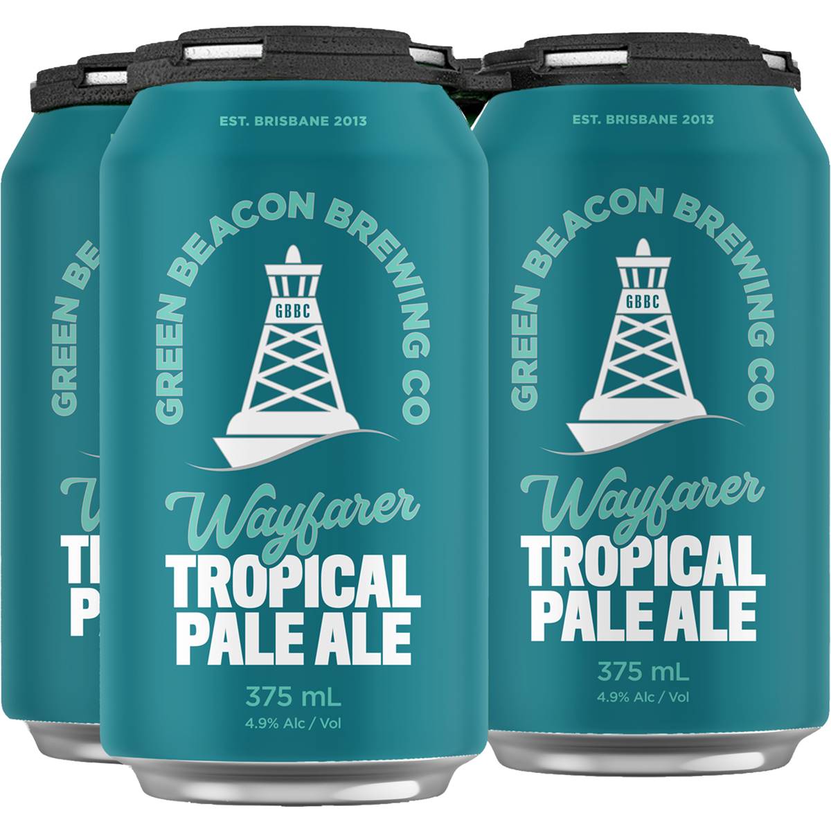 Green Beacon Brewing Co Wayfarer Tropical Pale Ale Can 375ml Woolworths