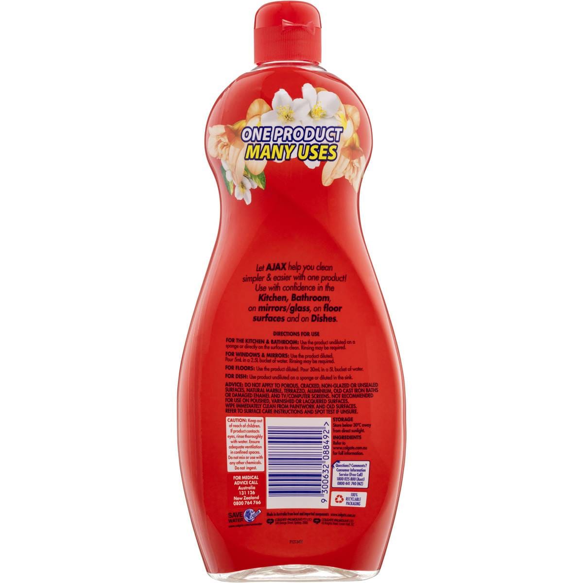 Ajax All In One Gel Cleaner Floor Kitchen Bathroom Divine Blends 700ml