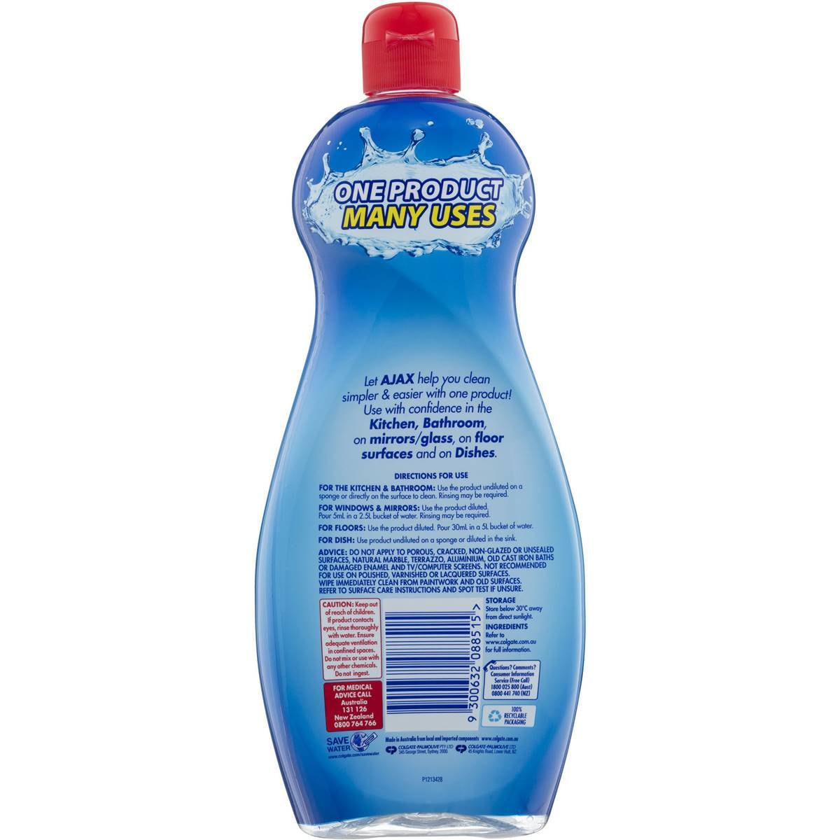 Ajax All In One Gel Cleaner Floor Kitchen Bathroom Intense Fresh 700ml