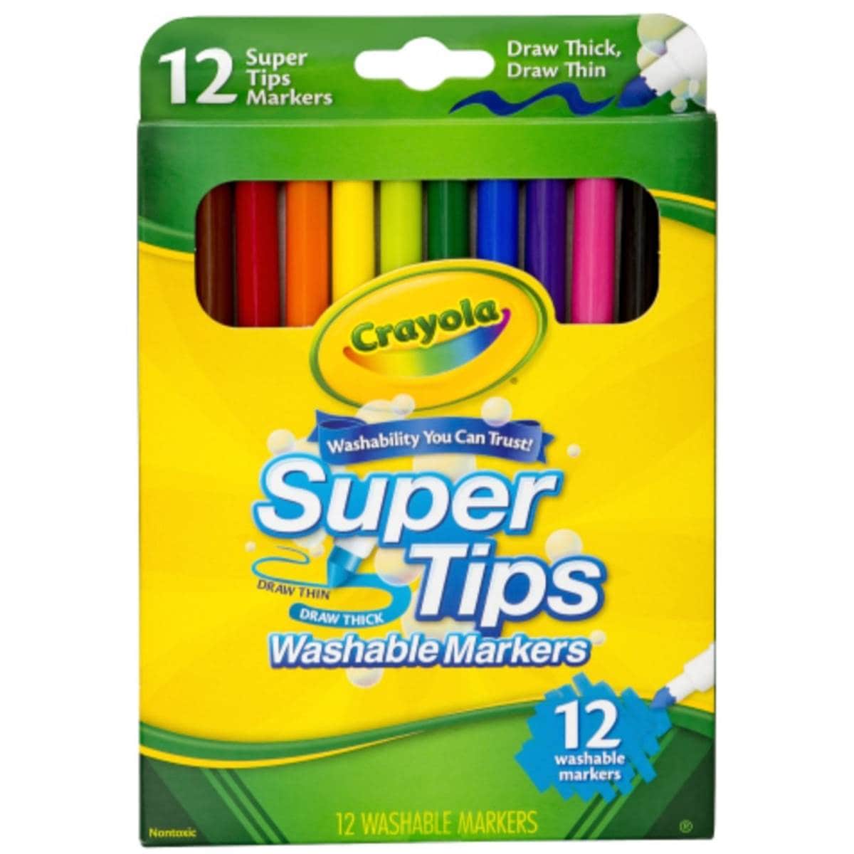 Crayola Super Tips Washable Markers 12 Pack Woolworths