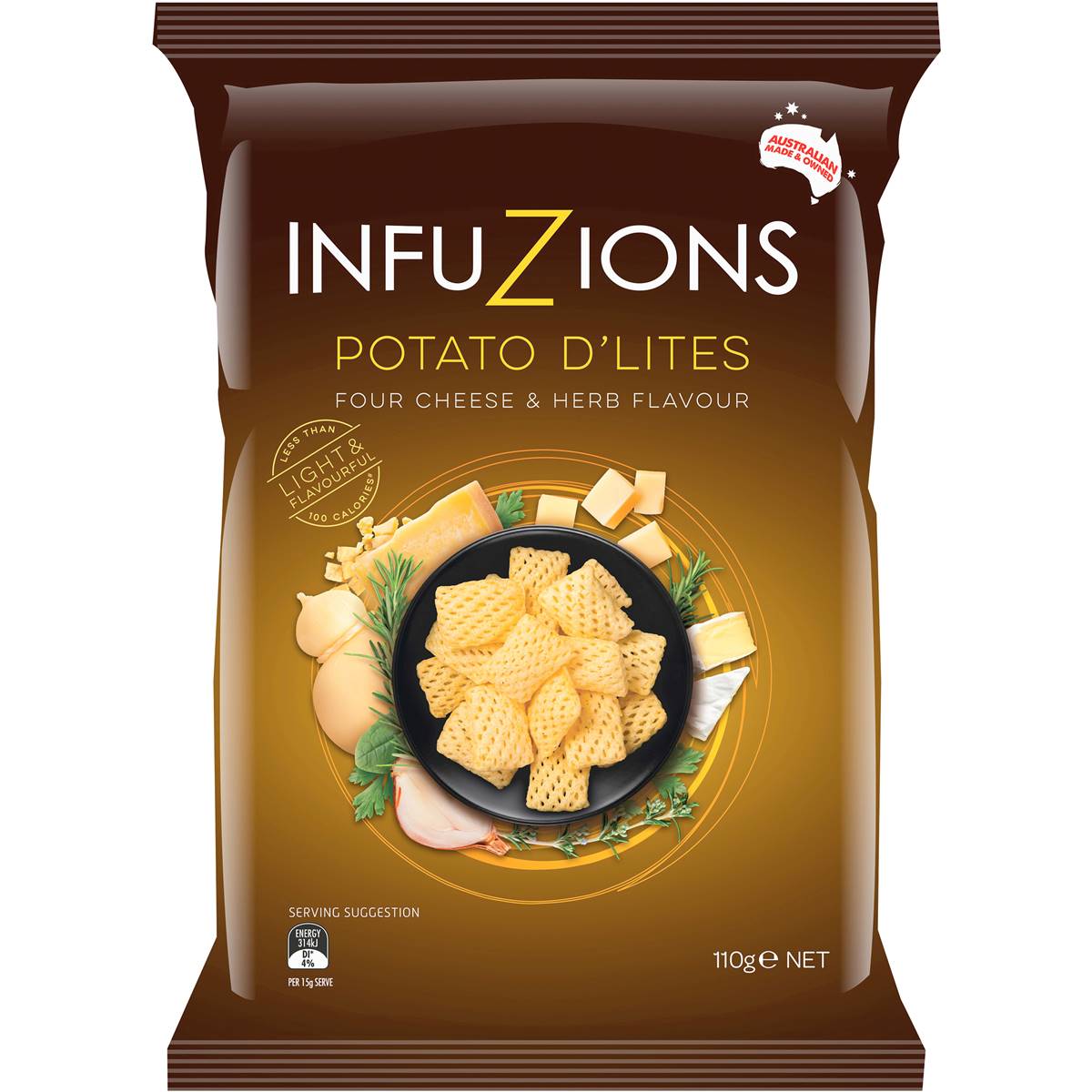 Majans Infuzions Potato D'lites Four Cheese & Herb Flavour