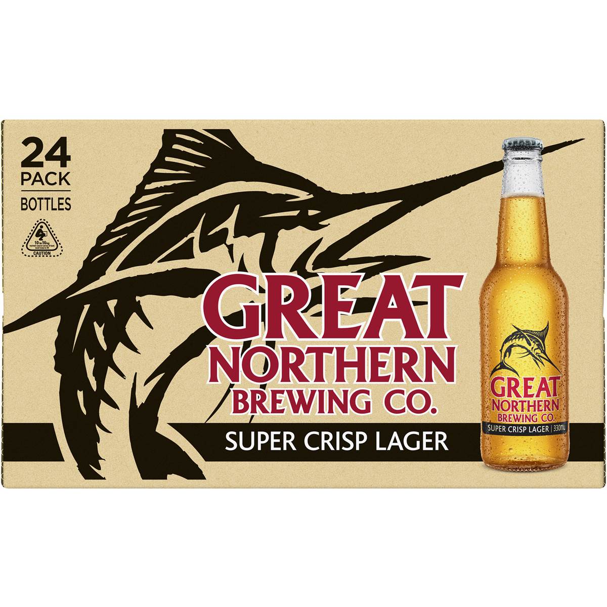 Great Northern Brewing Co Super Crisp Lager Bottle 24x330ml case Woolworths