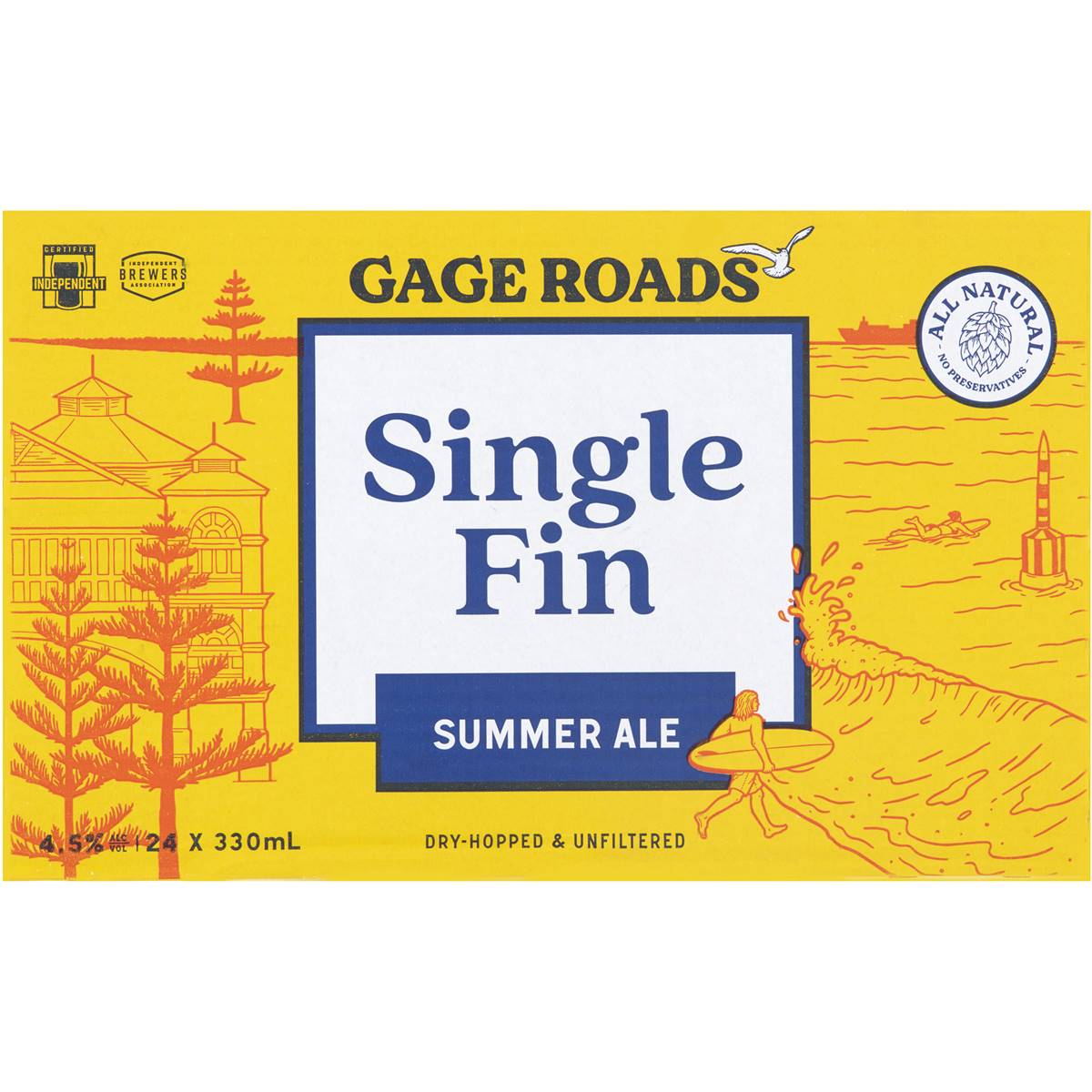 Gage Roads Single Fin Summer Ale Bottles 330ml X 24 Case | Woolworths