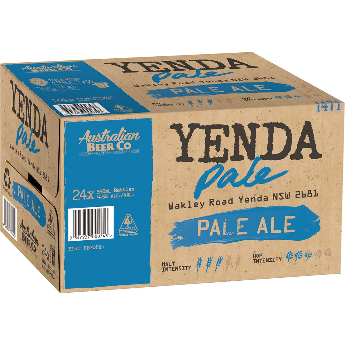 Yenda Pale Ale Bottles 330ml X 24 Case Woolworths