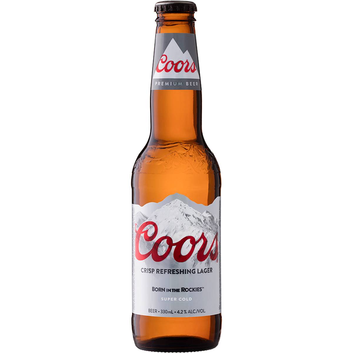 Coors Lager Bottles 330ml X 24 Case | Woolworths