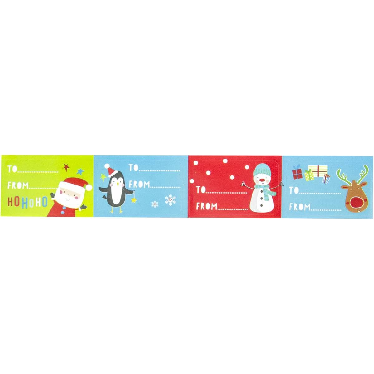 Christmas Adhesive Gift Labels Santa Box Of 40 Woolworths