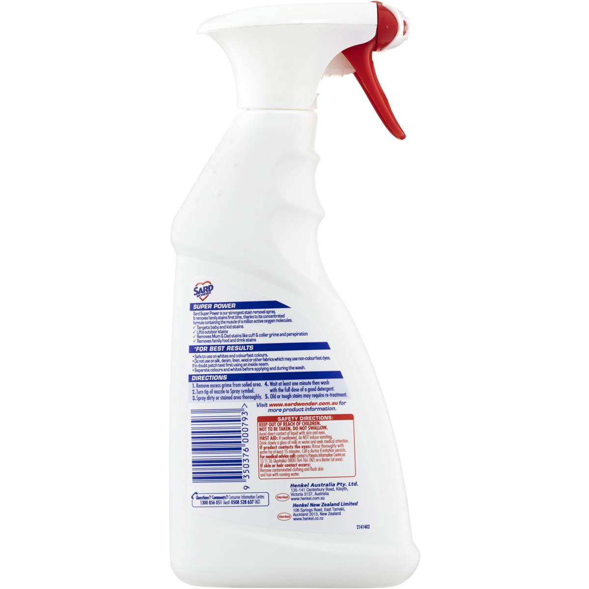 Sard Wonder Super Power Stain Remover 450ml Woolworths