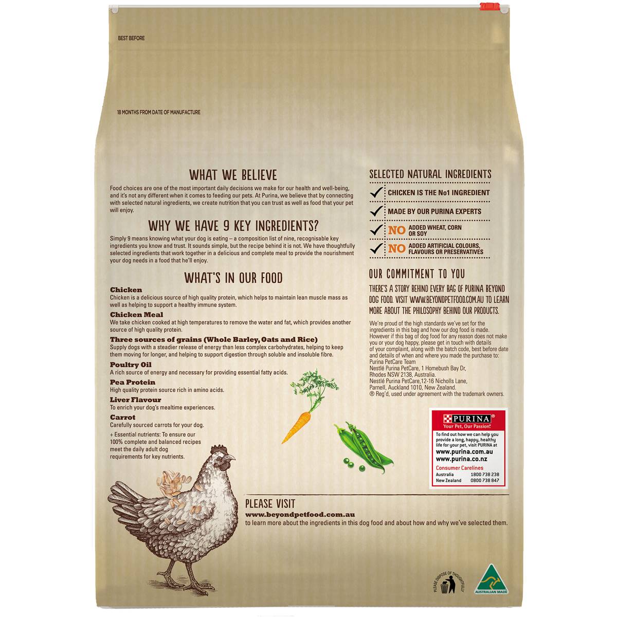 Beyond Simply 9 Chicken & Whole Barley 6.8kg Woolworths