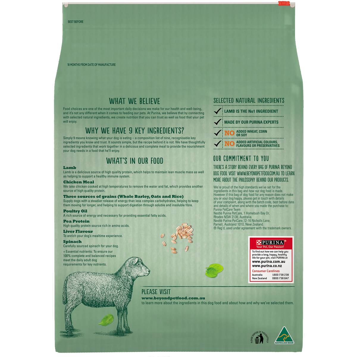 Purina Simply 9 Lamb & Whole Barley 6.8kg Woolworths