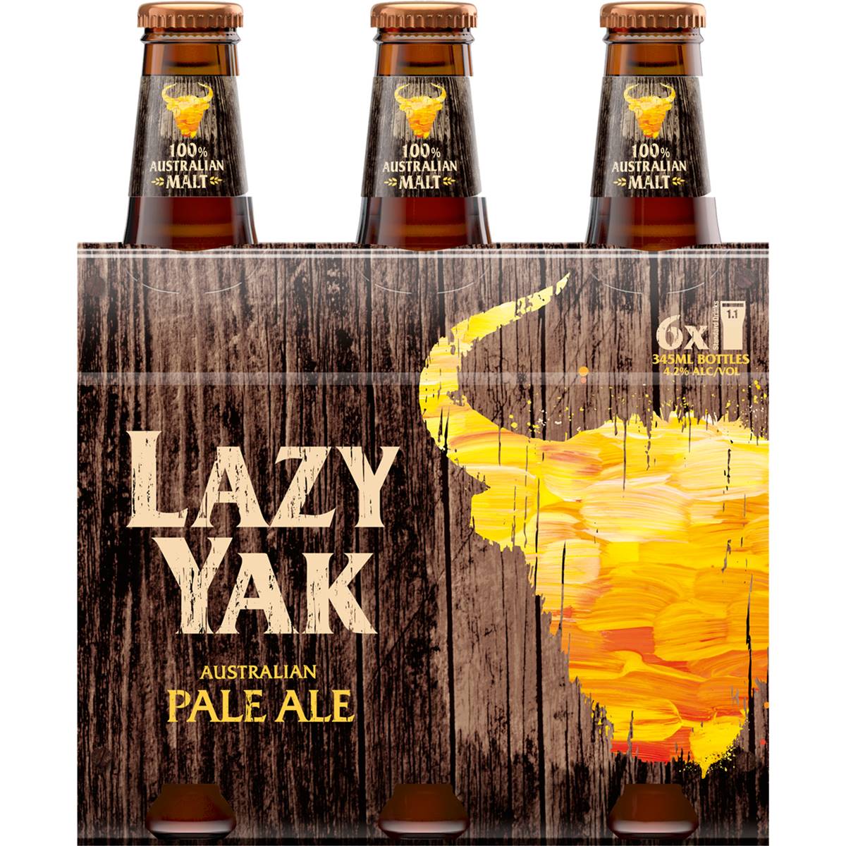 Matilda Bay Lazy Yak Pale Ale Bottles 345ml X 6 Pack Woolworths