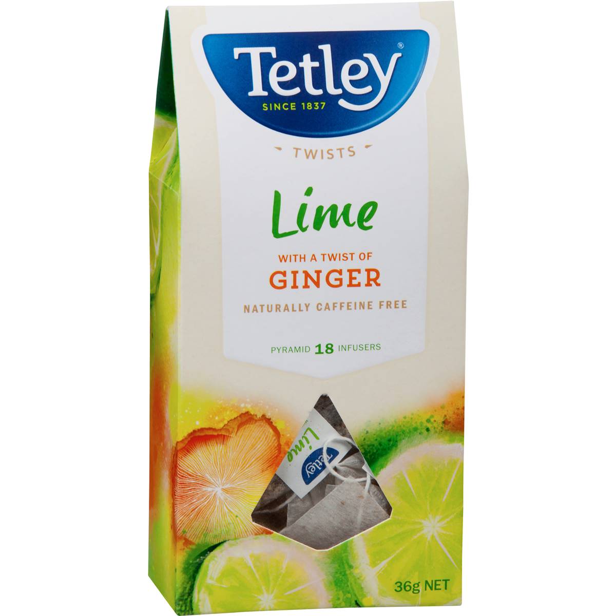 Tetley Lime & Ginger Pyramid Infusion 18pk | Woolworths