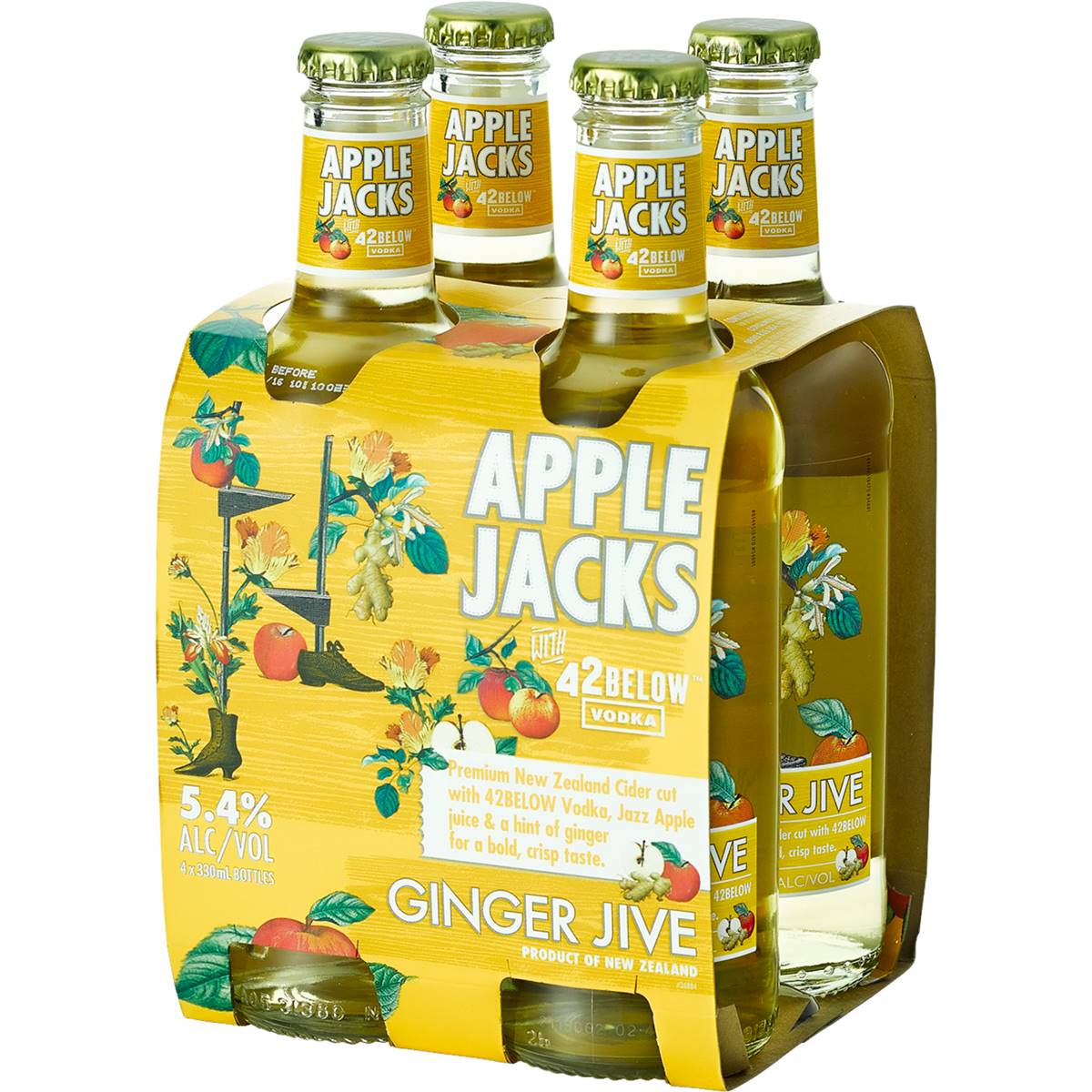 Applejacks Apple Cider Ginger Jive Bottles 4x330ml Pack Woolworths