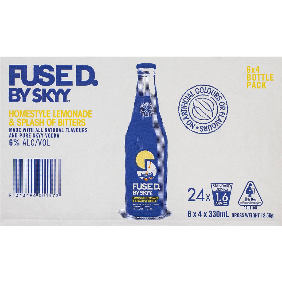 Skyy Fused Vodka Lemonade & Bitters Bottles 24x330ml Case Woolworths