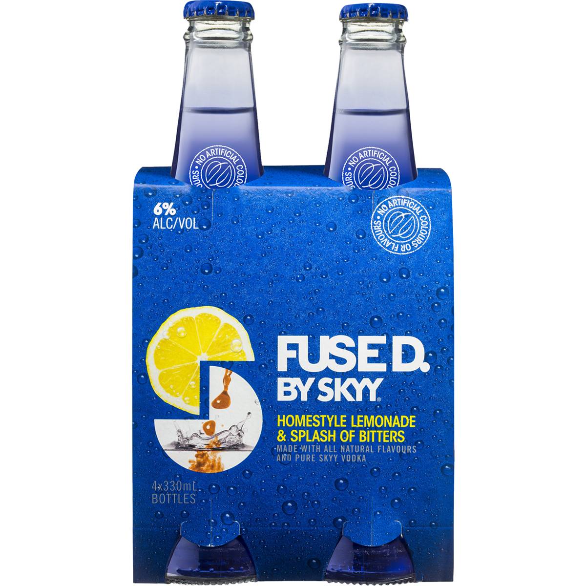 Skyy Fused Vodka Lemonade & Bitters Bottles 4x330ml Pack Woolworths