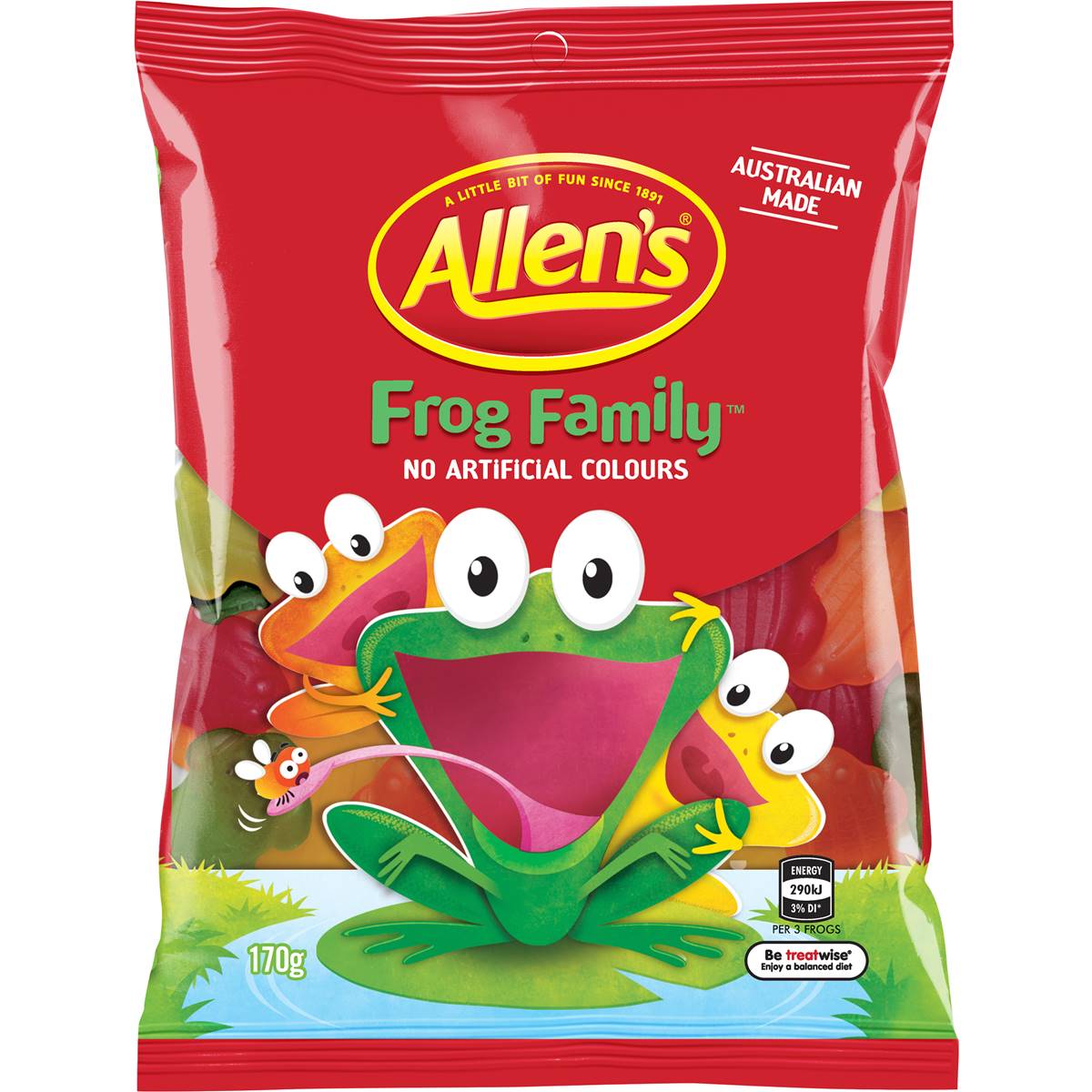 Allen's Frog Family Lollies Bag 170g | Woolworths